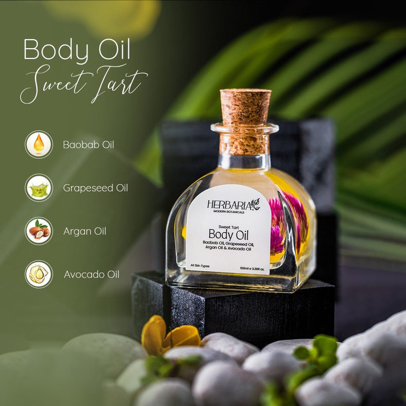 Sweet Tart- 100% Vegan Body Oil- 100ml | Verified Sustainable Body Oil on Brown Living™