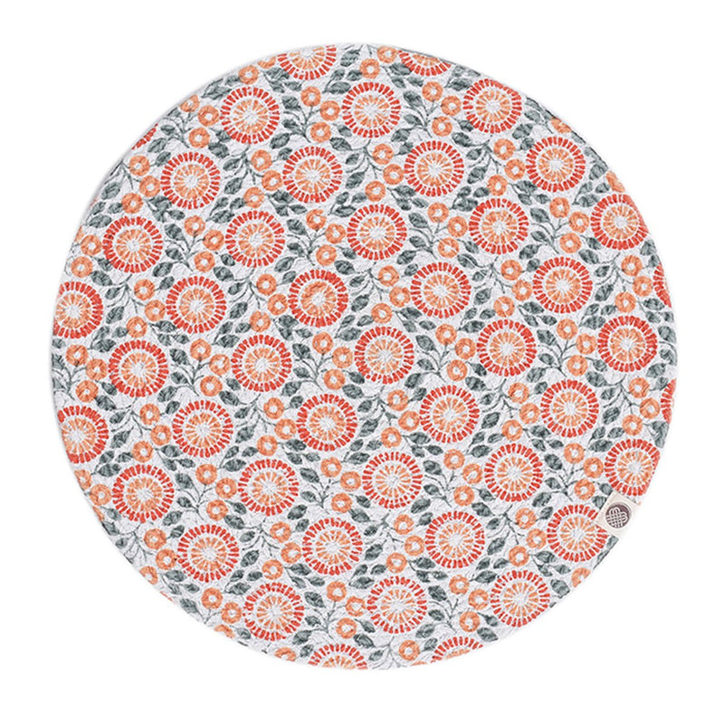 Buy Tangerine Round Mat - Set of 2 | Shop Verified Sustainable Table Linens on Brown Living™