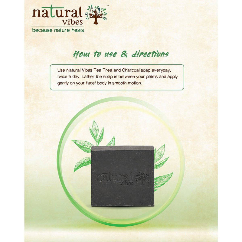 Buy Tea Tree and Activated charcoal Soap - 3 | Shop Verified Sustainable Body Soap on Brown Living™