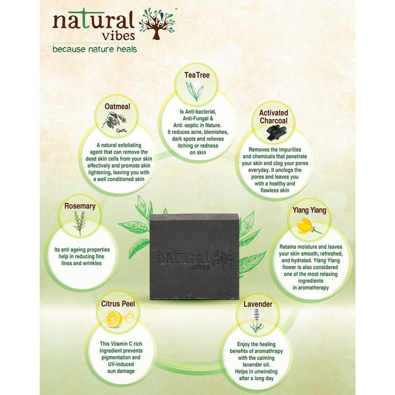 Buy Tea Tree and Activated charcoal Soap - 3 | Shop Verified Sustainable Body Soap on Brown Living™