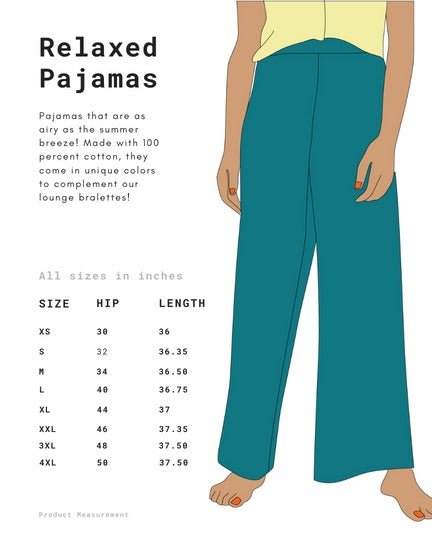 Teal 100% Organic Cotton Pajama | Verified Sustainable Womens Pants on Brown Living™