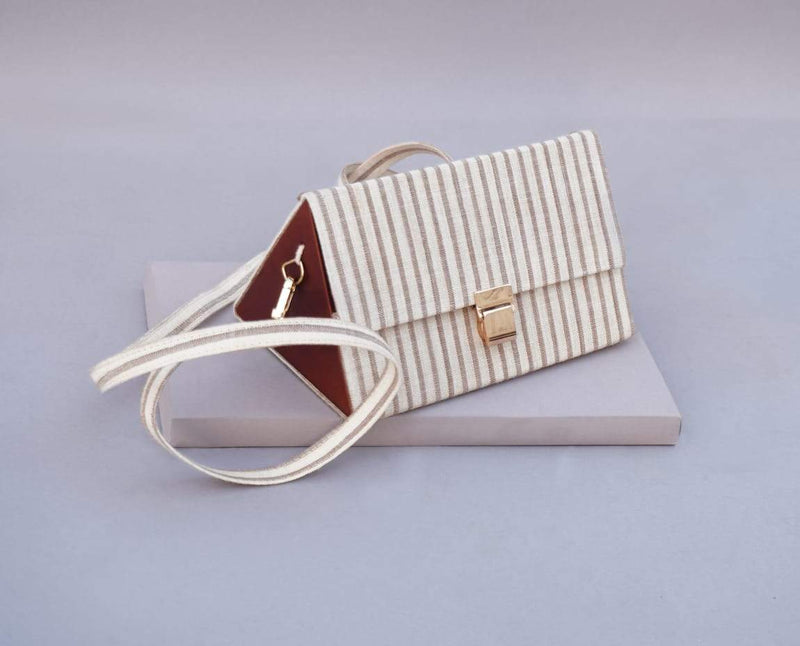 Buy The Stripe Triangle Shoulder Bag | Shop Verified Sustainable Womens Bag on Brown Living™