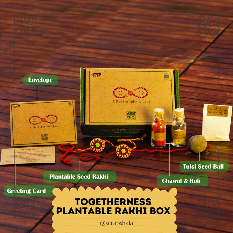 Buy Togetherness Plantable Seed Rakhi Box | Pair of 2 Seed Rakhi | Shop Verified Sustainable Rakhi on Brown Living™