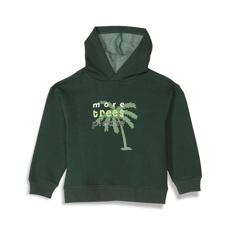 Buy Trees-Please Unisex Hoodie, Dark Green | Planet First | Shop Verified Sustainable Kids Sweat Shirts on Brown Living™