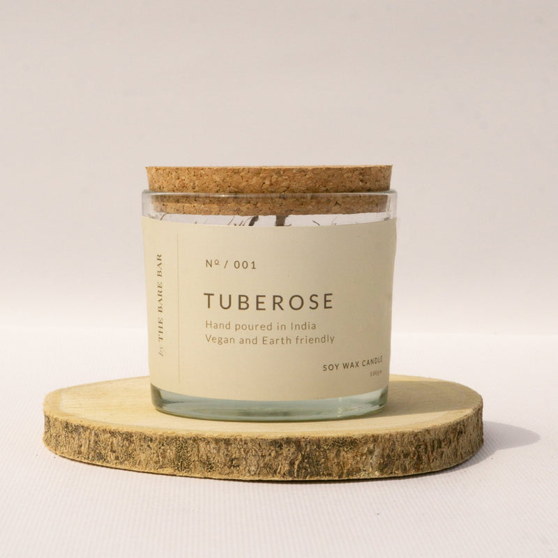 Tuberose Fragrance Glass Jar Candles | Verified Sustainable Candles & Fragrances on Brown Living™