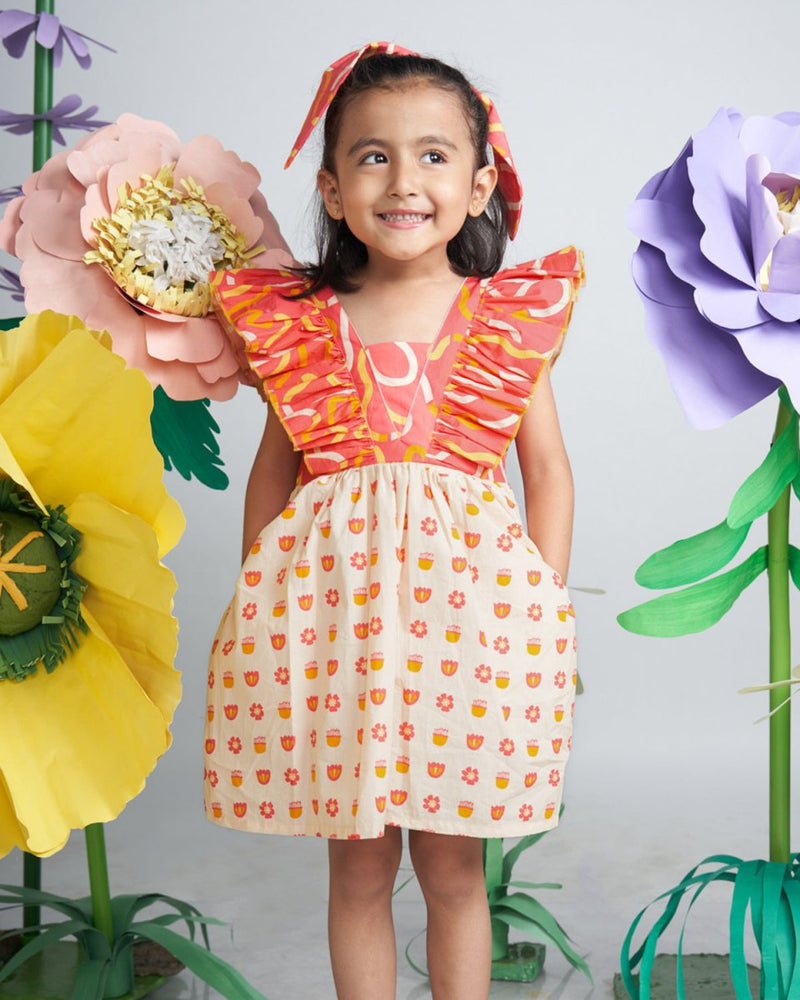 Buy Tully Ruffle Dress | Shop Verified Sustainable Kids Frocks & Dresses on Brown Living™