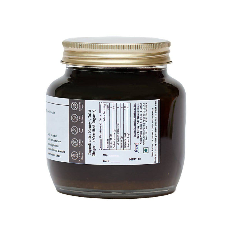 Buy Tulsi Ginger Honey - Raw Wild Forest Organic Bee Honey | Shop Verified Sustainable Honey & Syrups on Brown Living™