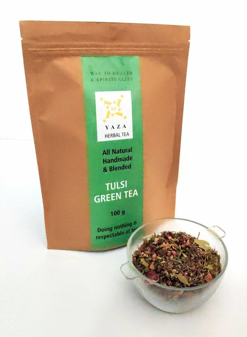 Buy Tulsi Green Tea - Organic age defier & Immunity Booster - 100g | Shop Verified Sustainable Tea on Brown Living™