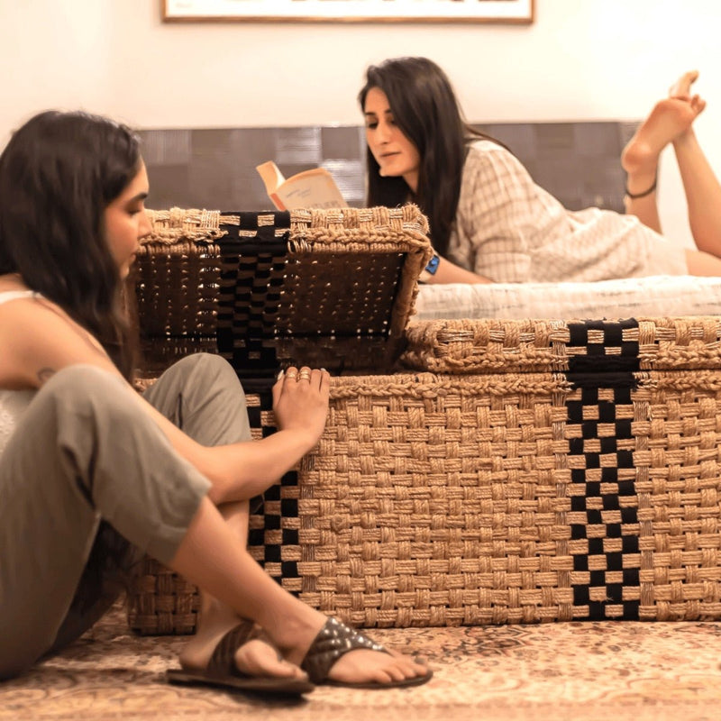 Buy Twofold Jute & Cotton Trunk | Shop Verified Sustainable Organisers on Brown Living™