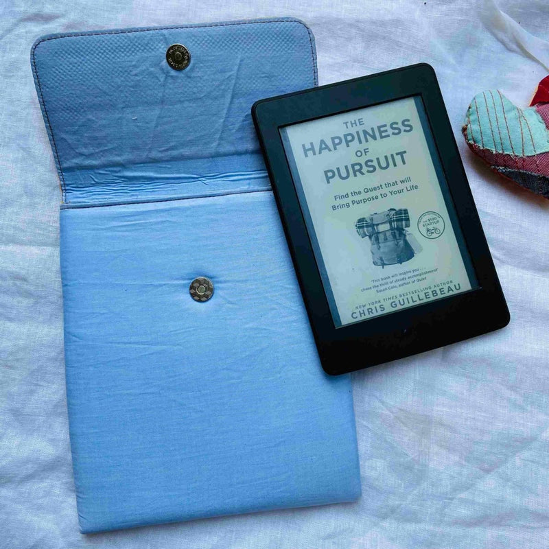 Buy Unique Kindle Sleeve- Blue with Golden print- Fits all Kindle | Shop Verified Sustainable Tech Accessories on Brown Living™