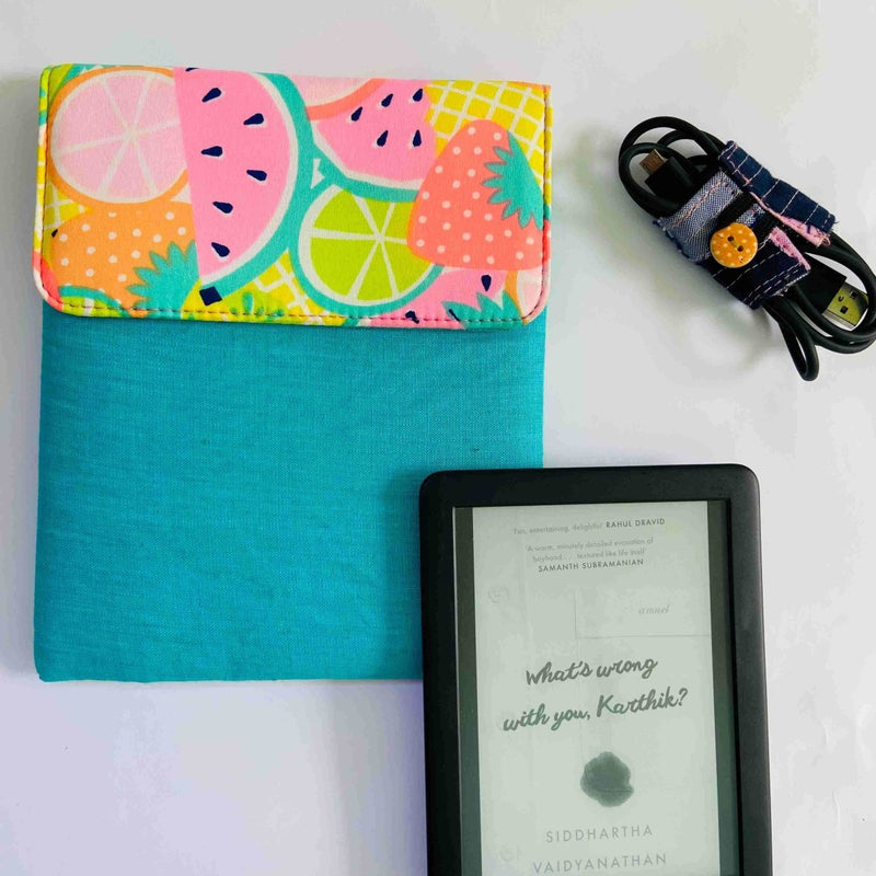 Buy Unique Kindle Sleeve- Light Green with print- Fits all Kindle | Shop Verified Sustainable Tech Accessories on Brown Living™