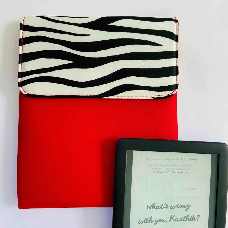 Buy Unique Kindle Sleeve- Red with print- Fits all Kindle | Shop Verified Sustainable Tech Accessories on Brown Living™