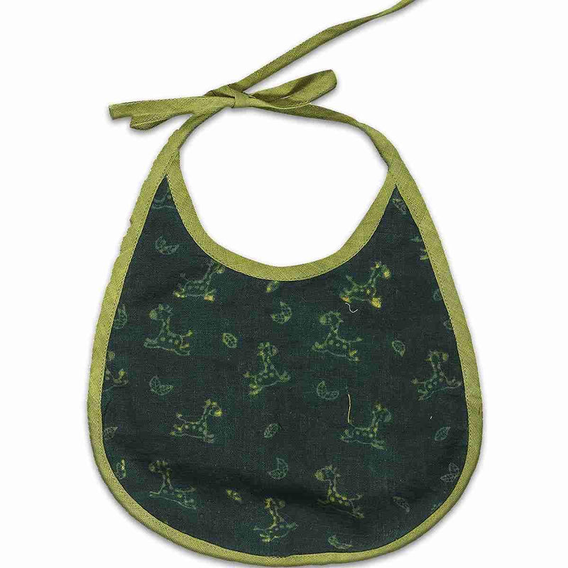 Buy Unisex Ishya Printed Bib - Green | Shop Verified Sustainable Baby Bibs & Hanky on Brown Living™