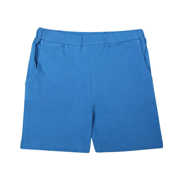 Unisex Organic Cotton Shorts- Deep Water Blue | Verified Sustainable Kids Shorts on Brown Living™