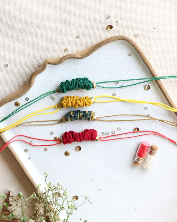 Buy Upcycled Artisanal Rakhis - Set of 4 | Shop Verified Sustainable Rakhi on Brown Living™