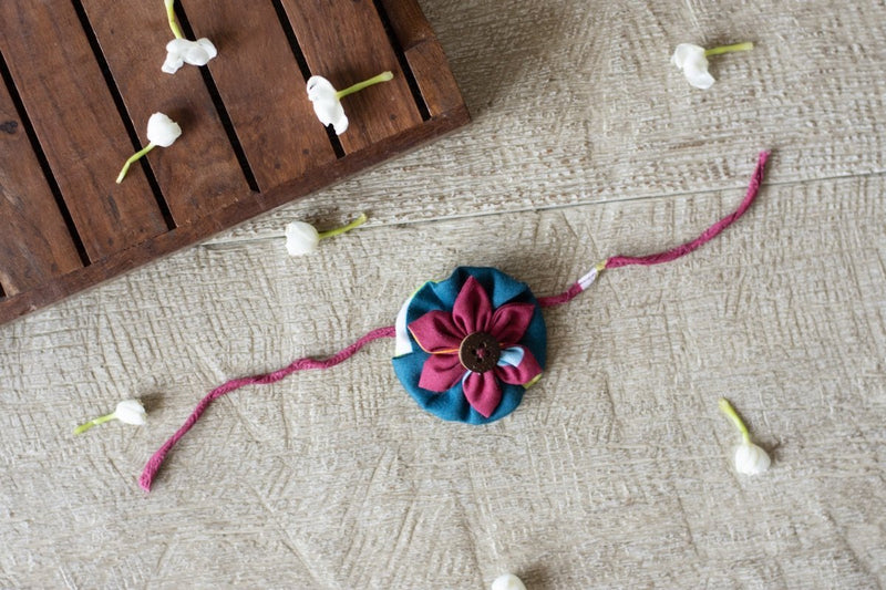 Buy Upcycled Flower Rakhi - For Adults and Kids | Shop Verified Sustainable Rakhi on Brown Living™