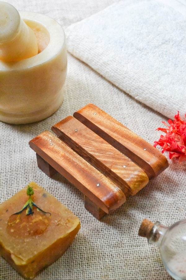 Buy Upcycled Wooden Soap Dish - Pack of 2 | Shop Verified Sustainable Bath Accessories on Brown Living™