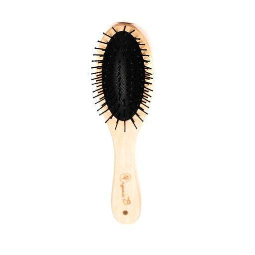 Volumonising & Anti-frizz Eco-strong Teak Paddle hairbrush | Oval, Small | Verified Sustainable Personal care on Brown Living™