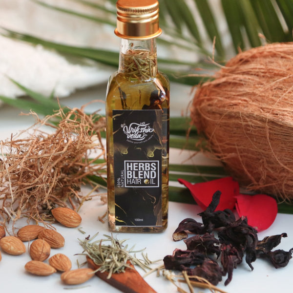 Buy Vriksha Veda Herbs Blend Oil | Shop Verified Sustainable Hair Oil on Brown Living™