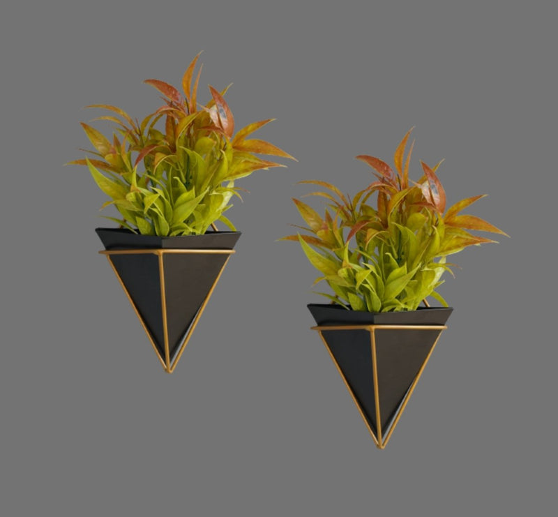 Buy Wall Hanging Pots for Plants(Black Pyramid - Pack 2) | Shop Verified Sustainable Pots & Planters on Brown Living™