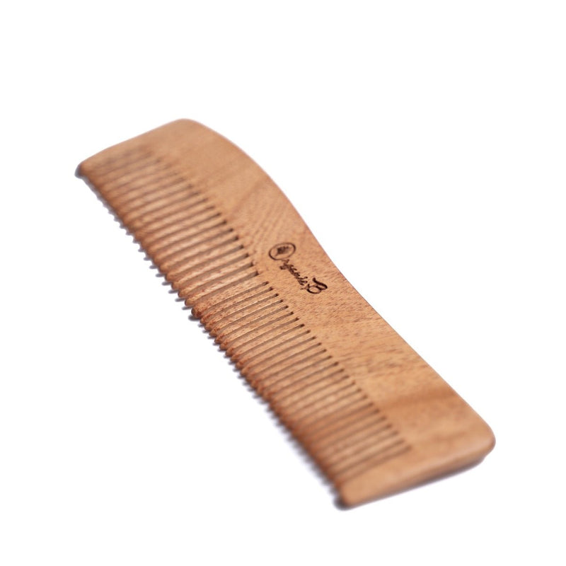 Buy Wave Shaped Natural Neem Comb for Detangling pack of 2 | Shop Verified Sustainable Hair Comb on Brown Living™