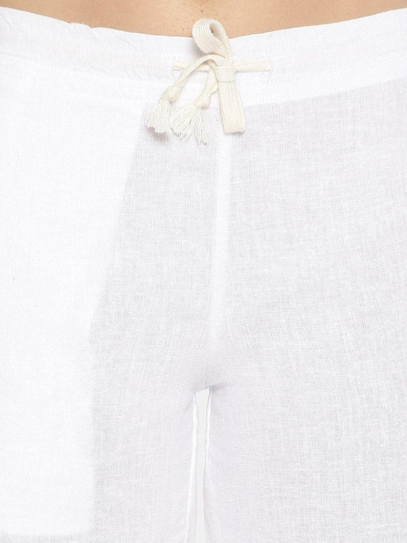 Buy White Colour Solid Lounge Pants For Women | Shop Verified Sustainable Womens Pants on Brown Living™