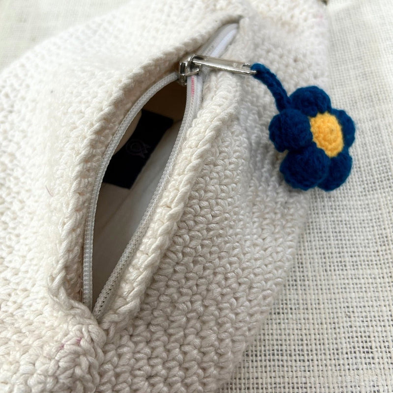 White Crochet Fanny Pack Bag | Verified Sustainable Bags on Brown Living™