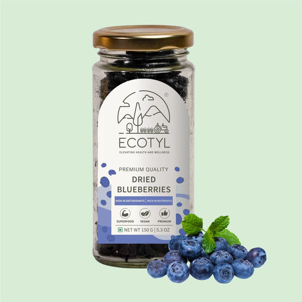 Buy Whole Dried Blueberries | Healthy Snack |150g | Shop Verified Sustainable Healthy Snacks on Brown Living™