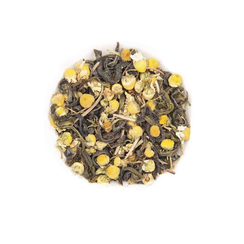 Buy Whole Leaf Green Tea with Chamomile and Cinnamon, Evening Brew | Shop Verified Sustainable Tea on Brown Living™