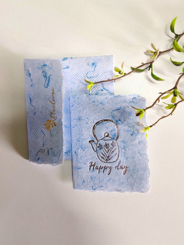 Buy Wish Cards in Blue Denim Textile Recycled Paper | Shop Verified Sustainable Gift Cards on Brown Living™