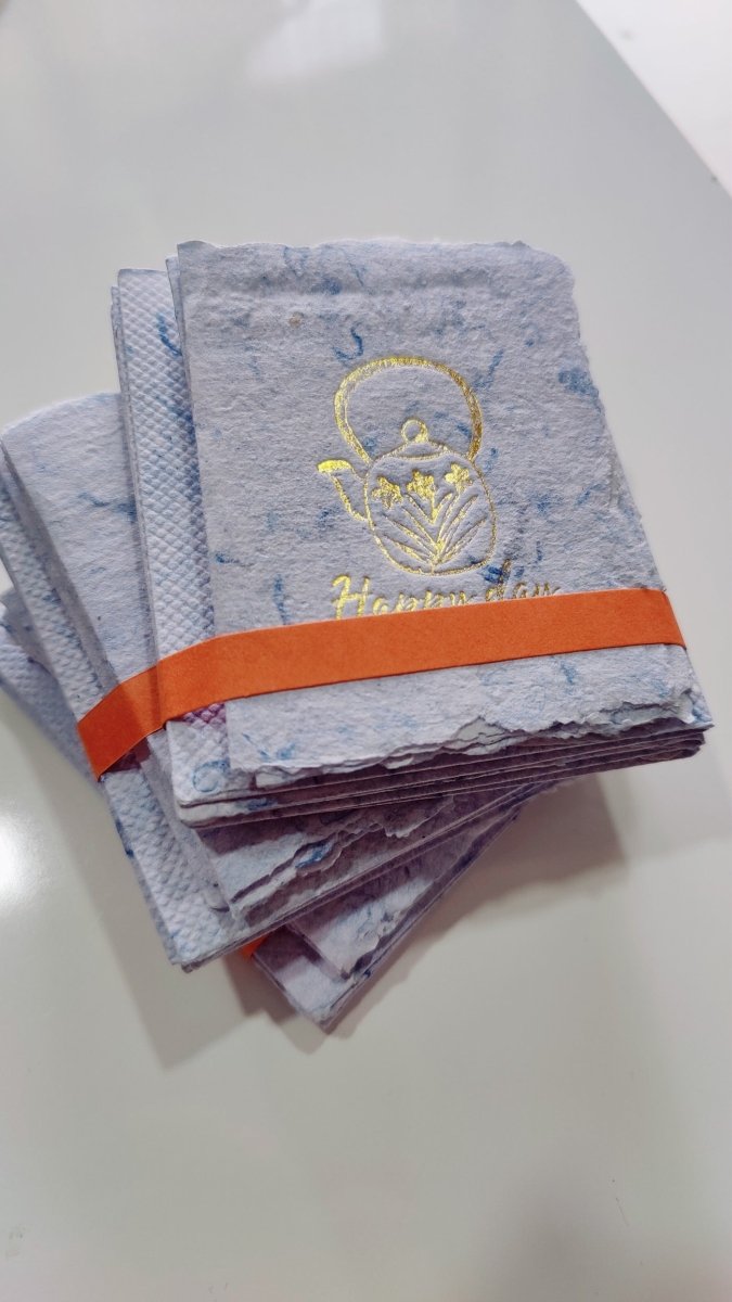 Buy Wish Cards in Blue Denim Textile Recycled Paper | Shop Verified Sustainable Gift Cards on Brown Living™