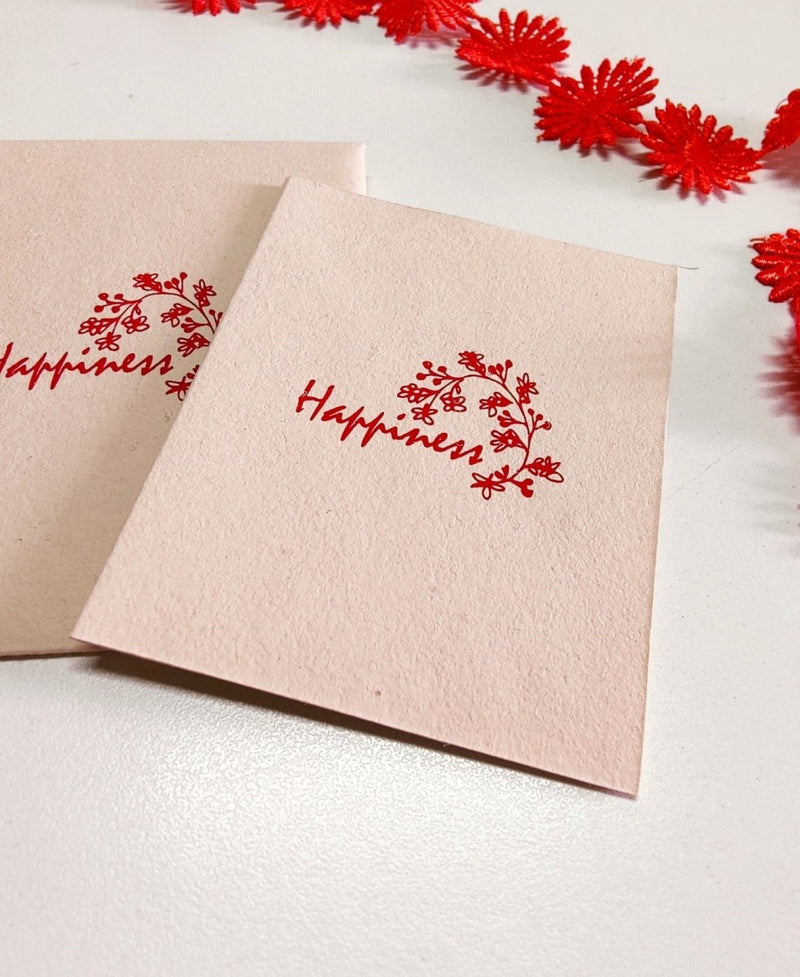 Buy Wish Cards in Organic Cotton Rag paper- Happiness Beige | Shop Verified Sustainable Gift Cards on Brown Living™