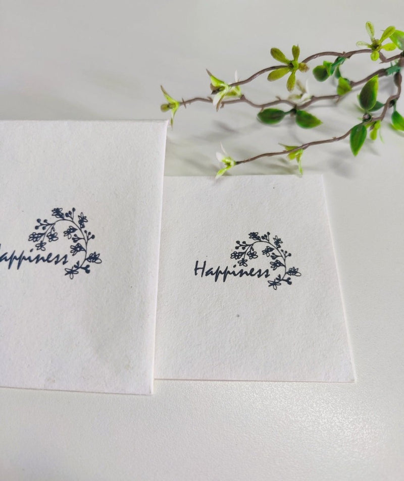 Buy Wish Cards in Organic Cotton Rag paper- Happiness White | Shop Verified Sustainable Products on Brown Living