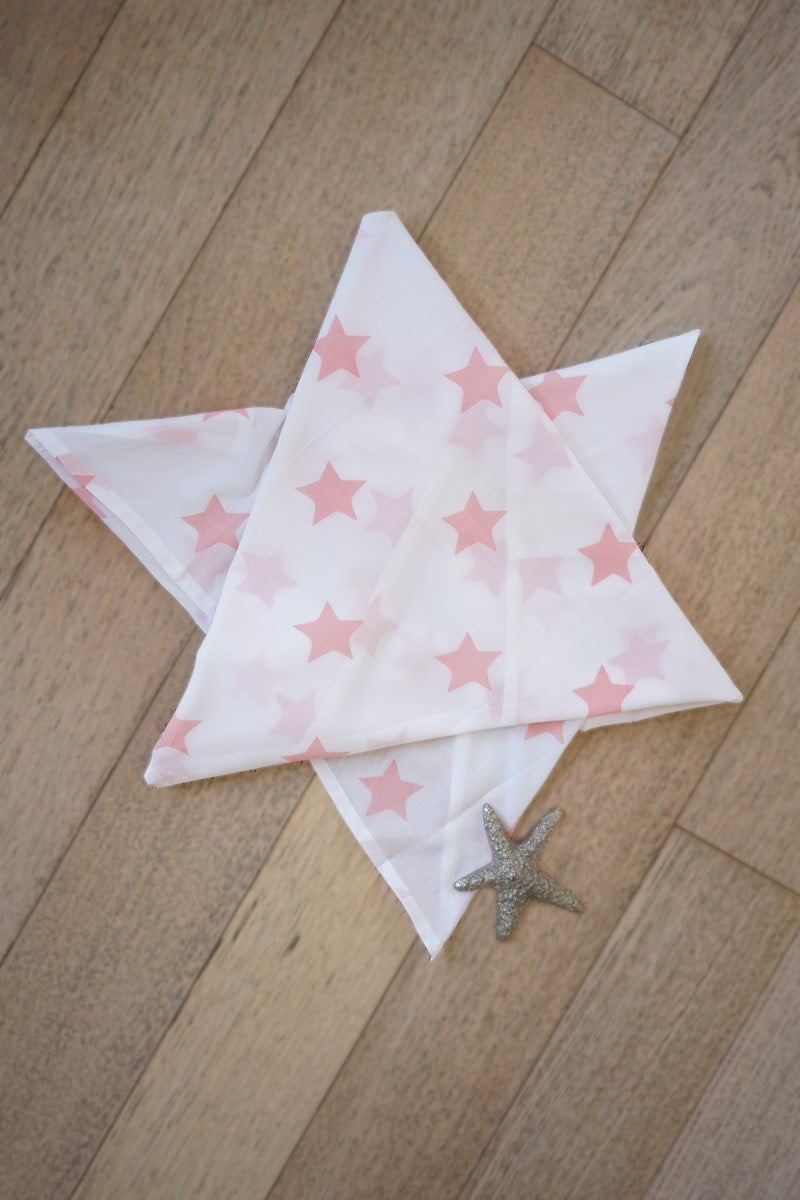 Buy Wish Upon A Star' Organic Cotton Swaddle In Peach Pink | Shop Verified Sustainable Baby Swaddle on Brown Living™