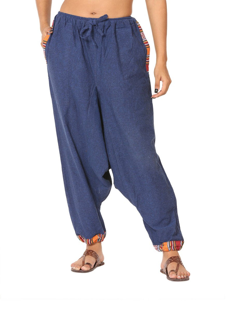 Buy Women's Harem Pants | Dark Blue | Fits Waist Size 28" to 36" | Shop Verified Sustainable Womens Pants on Brown Living™