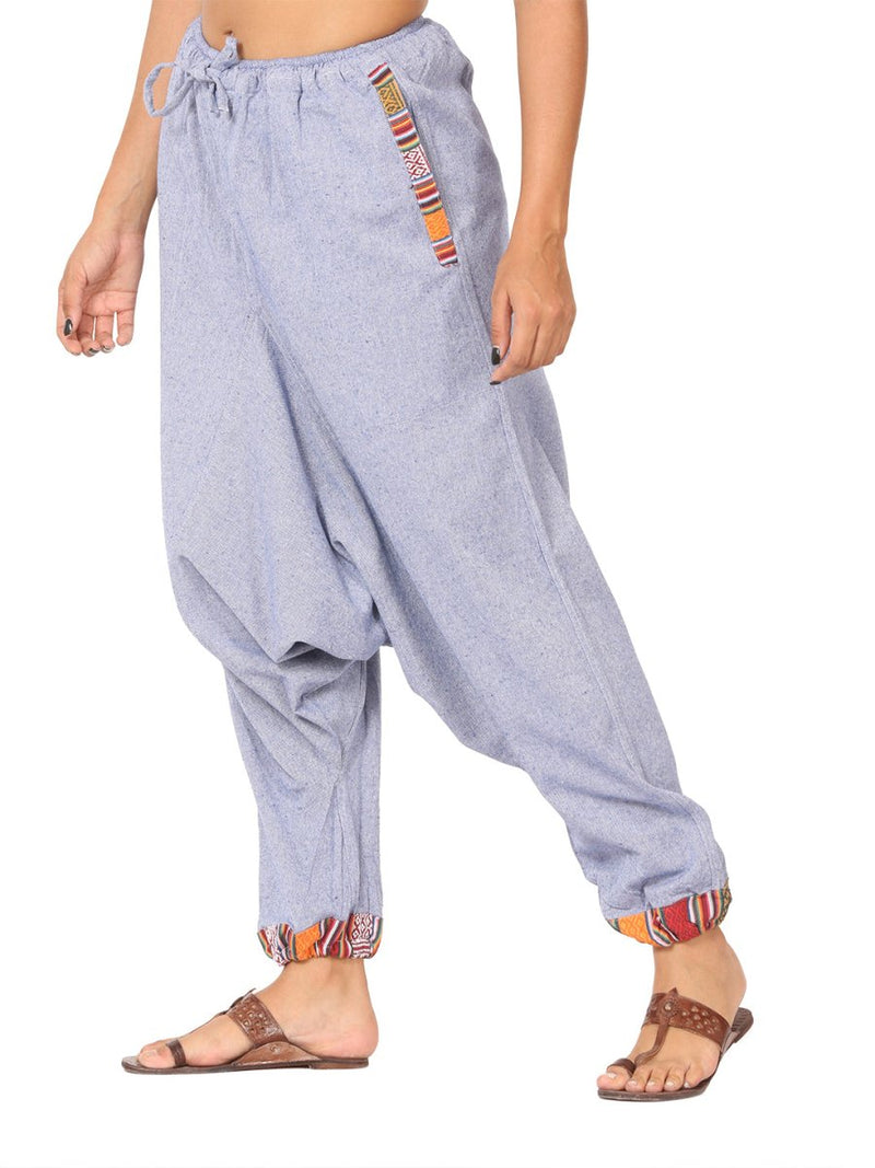 Buy Women's Harem Pants | Lavender Blue | Fits Waist Size 28" to 36" | Shop Verified Sustainable Womens Pants on Brown Living™