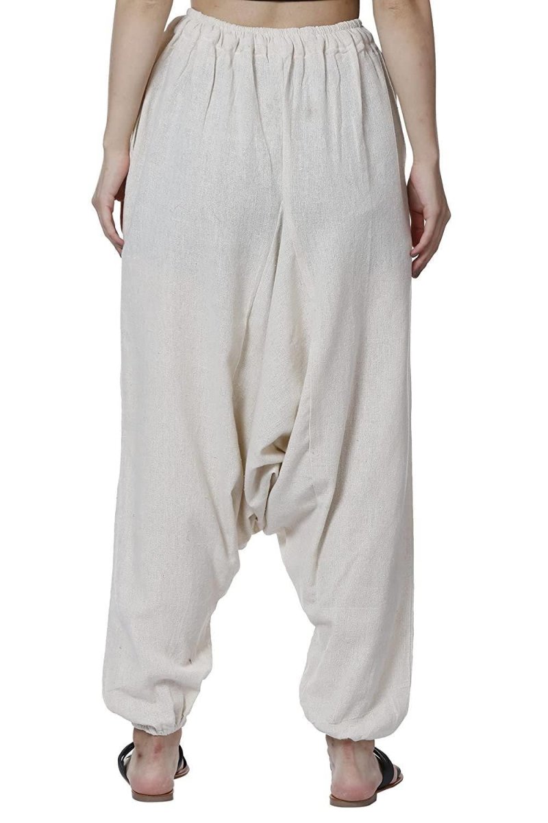 Buy Women's Harem Pant | Cream | Fits Waist Size 28" to 36" | Shop Verified Sustainable Womens Pants on Brown Living™