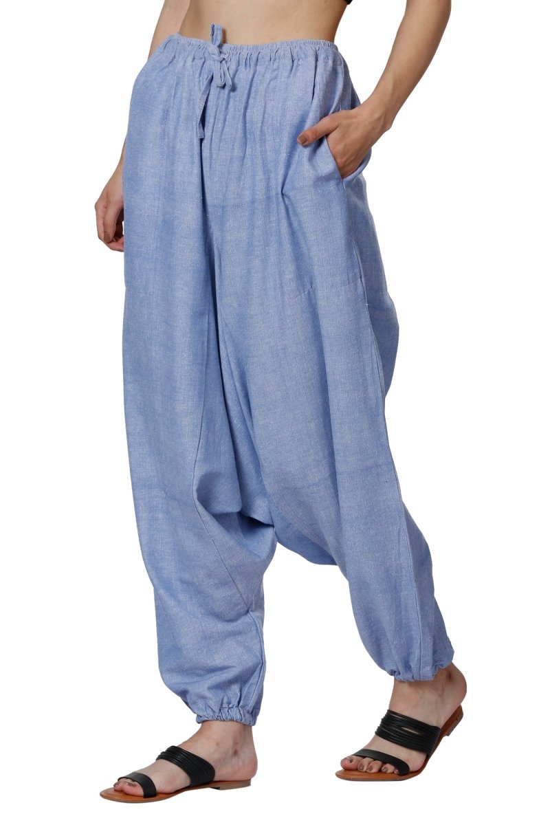 Buy Women's Harem Pants | Lavender Blue | Fits Waist Size 28" to 36" | Shop Verified Sustainable Womens Pyjama on Brown Living™