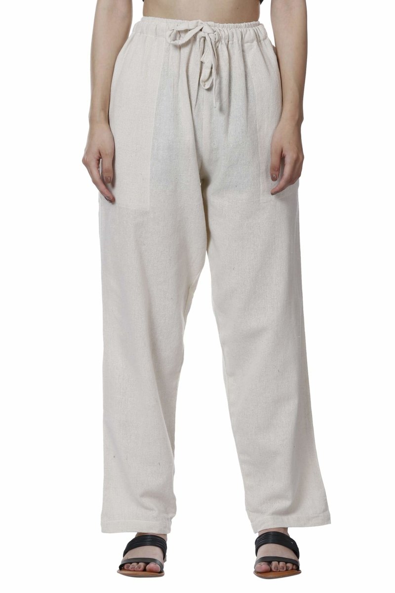 Buy Women's Lounge Pant | Cream | Waist Size 28" to 36" | Shop Verified Sustainable Womens Pants on Brown Living™