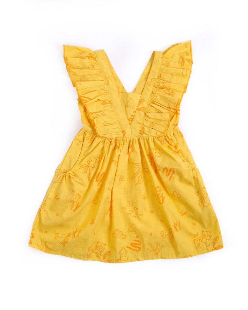 Buy Wonder Wander Ruffle Dress | Shop Verified Sustainable Kids Frocks & Dresses on Brown Living™