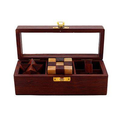 Buy Wooden 3D Puzzles Game 3-in-1 Brain Teaser Game for Kids | Shop Verified Sustainable Learning & Educational Toys on Brown Living™