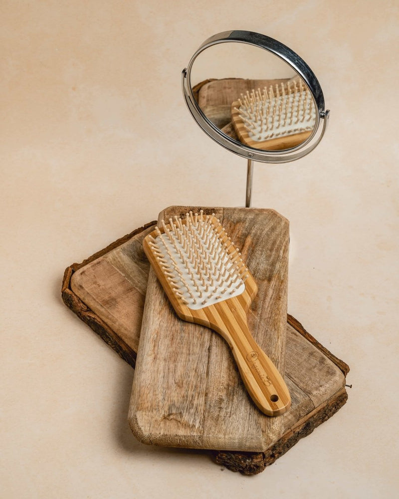 Buy Wooden Bristle Paddle Brush | Bamboo Hair Brush | Shop Verified Sustainable Hair Brush on Brown Living™