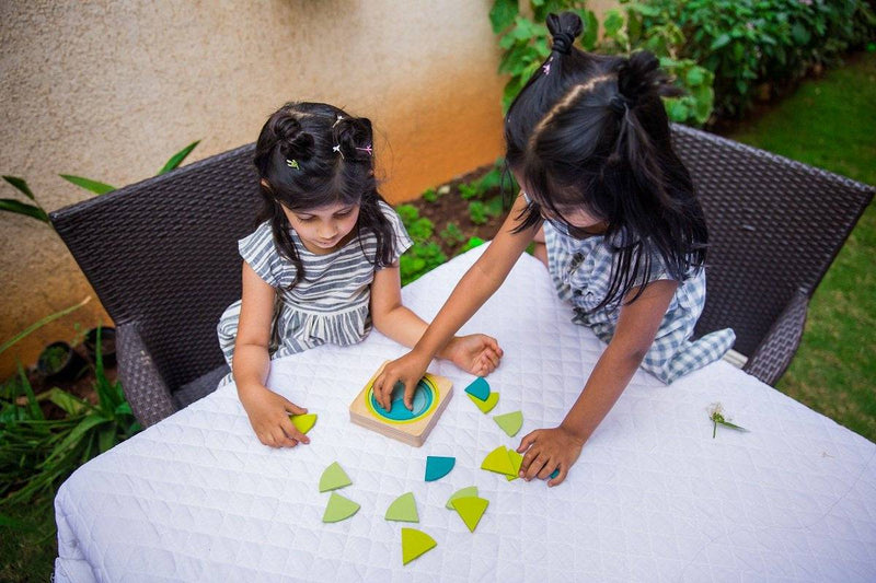 Buy Wooden Fraction Puzzle - 6 Layers | Shop Verified Sustainable Learning & Educational Toys on Brown Living™