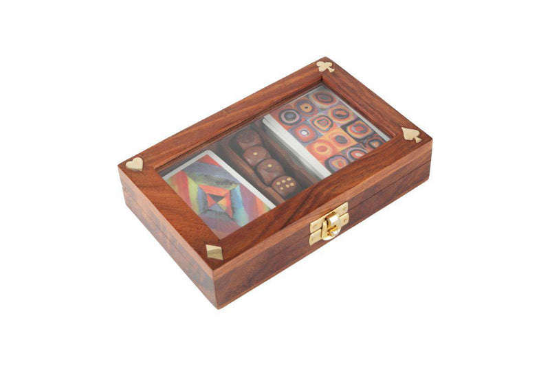 Buy Playing Cards- Set of 2 in Handmade Wooden Storage Box | Shop Verified Sustainable Learning & Educational Toys on Brown Living™