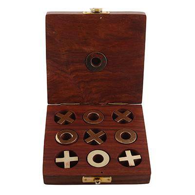 Buy Wooden Tic Tac Toe- Unique Handmade Quality | Family Board Games | Shop Verified Sustainable Learning & Educational Toys on Brown Living™