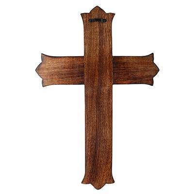 Buy Antique Wooden Wall Hanging | French Cross Plaque - 18" x 12" | Shop Verified Sustainable Wall Decor on Brown Living™