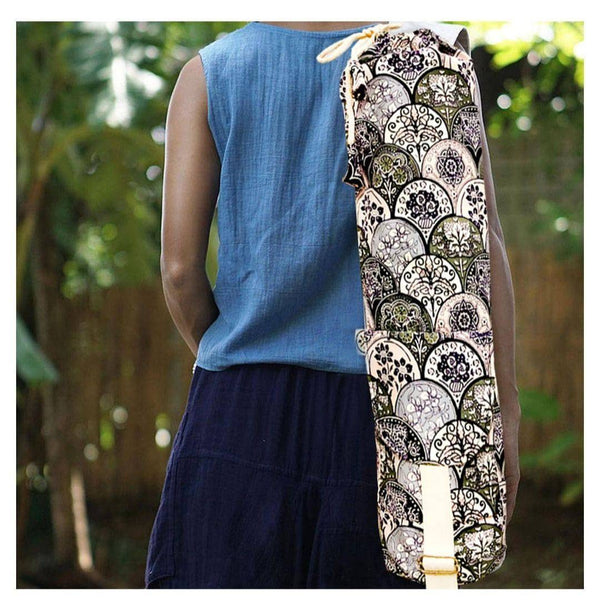 Buy Workout Bag - Floral Print with Pocket | Shop Verified Sustainable Yoga Bag on Brown Living™