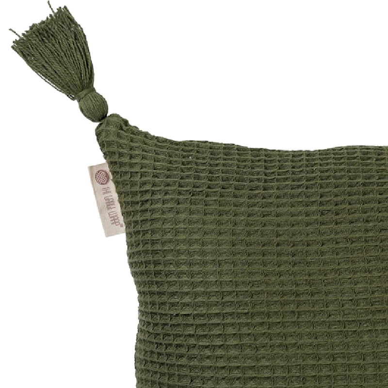 Buy Woven Waffle Cushion Cover (Olive) | Shop Verified Sustainable Covers & Inserts on Brown Living™