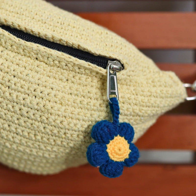 Yellow Crochet Fanny Pack Bag | Verified Sustainable Bags on Brown Living™