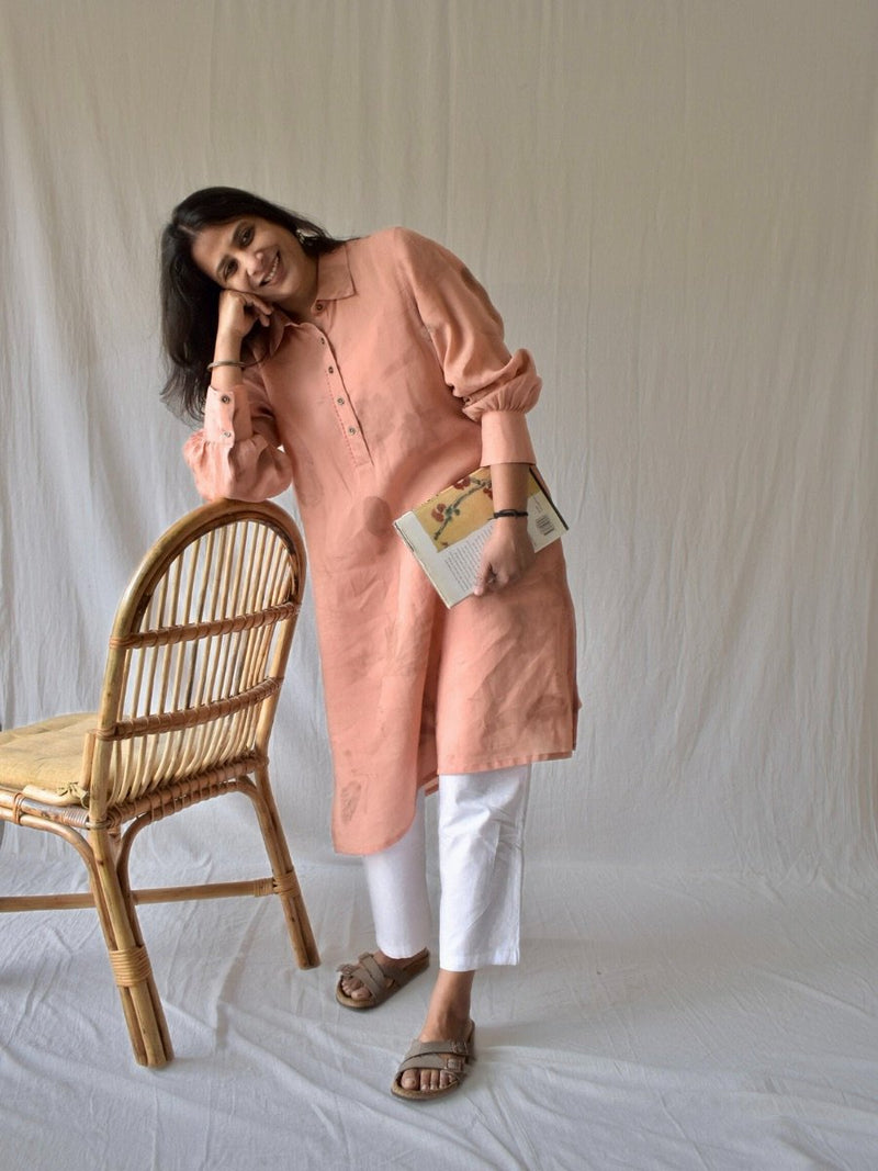 Zoya Linen Shirt Dress | Verified Sustainable Womens Dress on Brown Living™